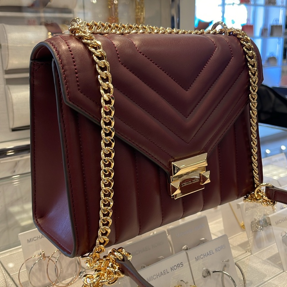 Michael Kors Whitney Medium Quilted Shoulder Crossbody Bag
Oxblood
NWT - Picture 3 of 16